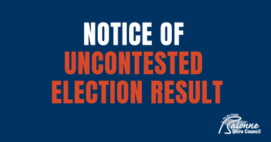 Notice Of Uncontested Election Result – Balonne Shire Council