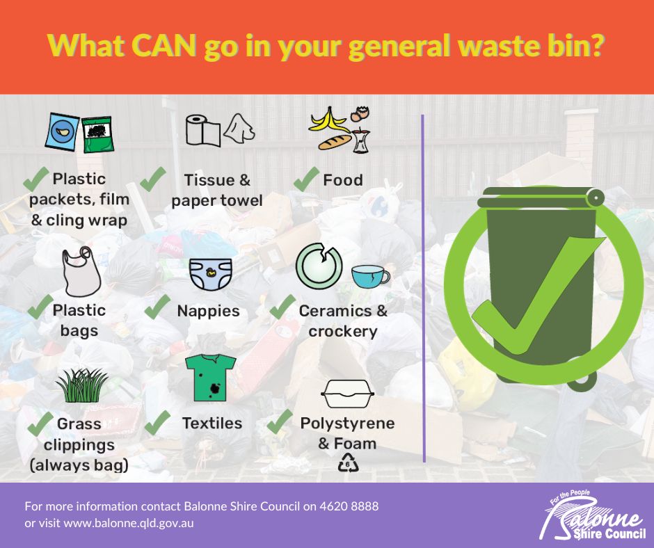 What can go in your general waste bin?